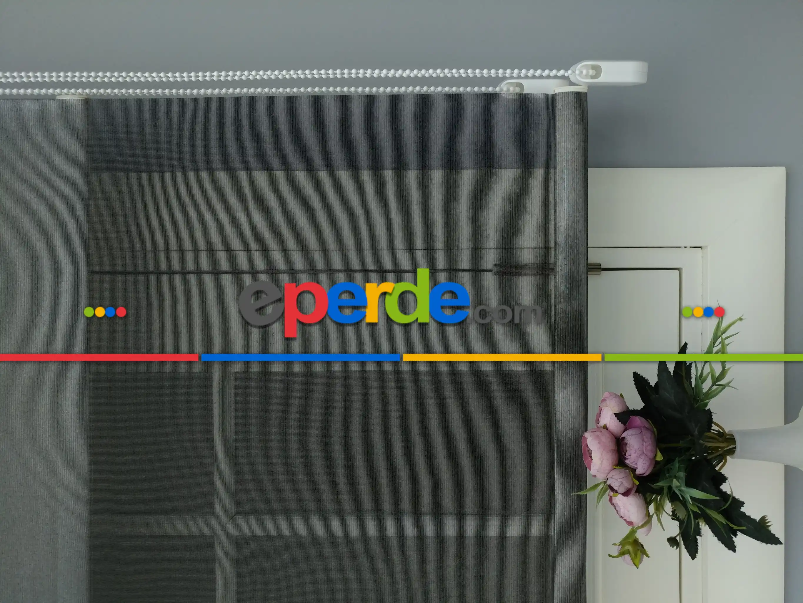 Çiftli Sistem Tül Stor- Siyah