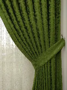 Yeşil Duz Jakar Fon Perde (150)- Yeşil