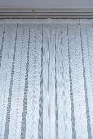 Düz Çizgili Tül -prd 2008 Pırıltılı - Dönergücü- Ekru - Kurşunlu Tül