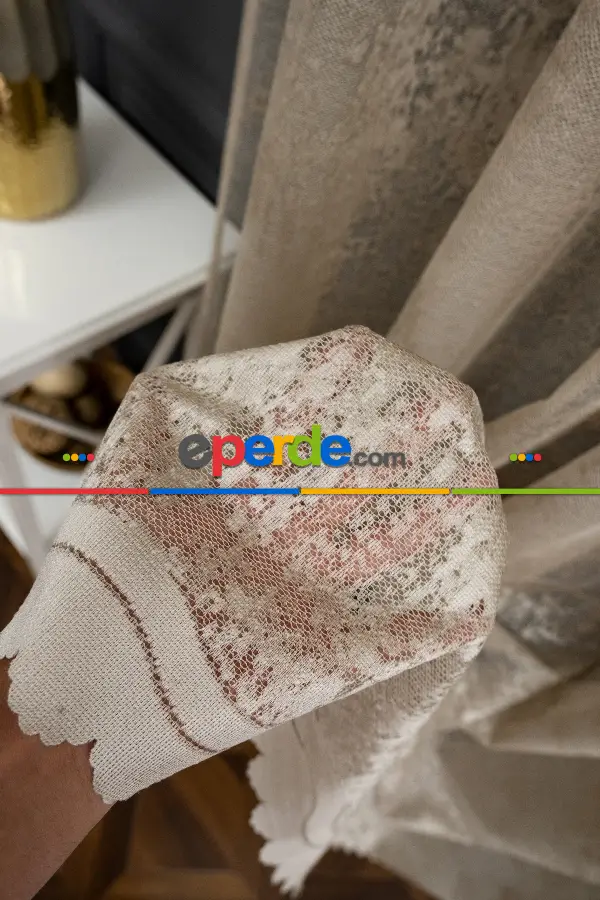 Bulut Tül Exculusive Micro Örgü Tül Perde Vizon - Bej - Açık Kahave