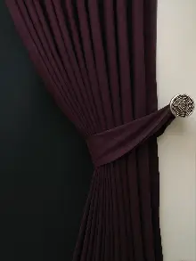 Düz Renk Dökümlü Fon Perde (150)- Mürdüm