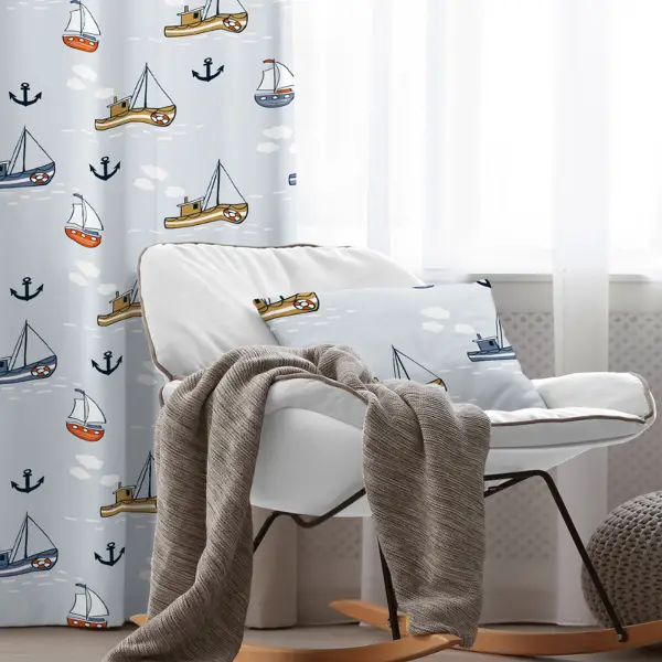 Çocuk Odası Fon Perde Evim 2046-1 Kumaşı Kalındır Duck Bezi Değildir