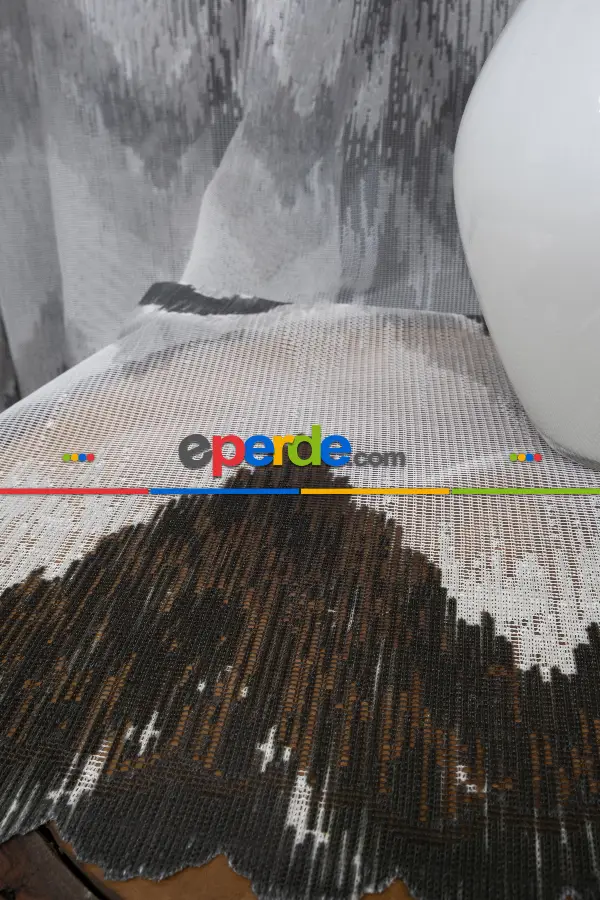 Salon Tül - Harmony Tül Yeni Tasarım Renkli Gri Antrasit Füme Tül