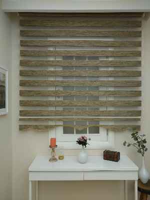 Zebra Perde - Bambu Düz Zebra Perde - Kahve Açık