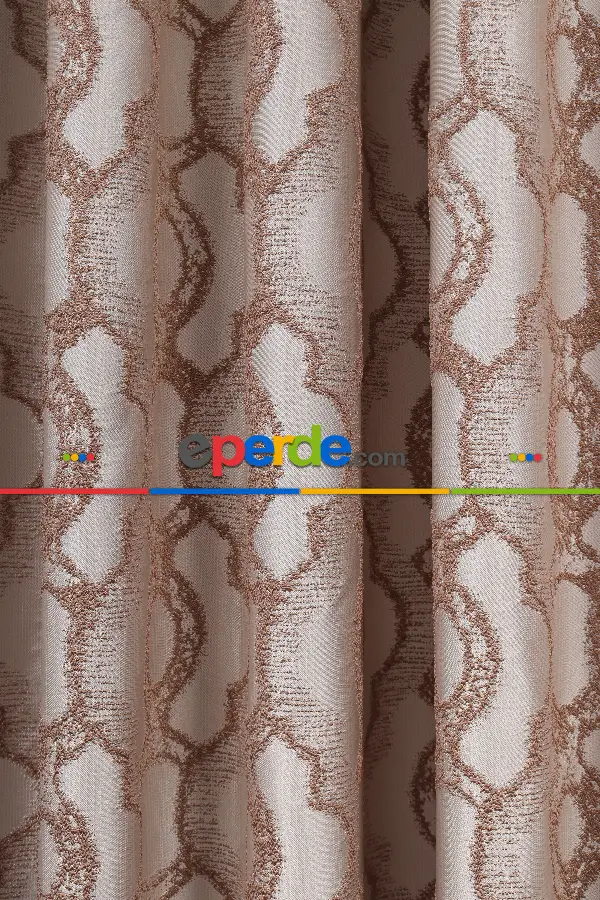 Salon Fon Perde - S Pile Dökümlü Jakar Dokuma Fon Perde