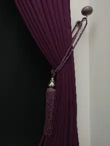 Düz Renk Dökümlü Fon Perde (150)- Mor