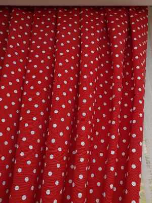 Kırmızı Puanlı Fon Perde ( Leke Tutmaz)- Kırmızı