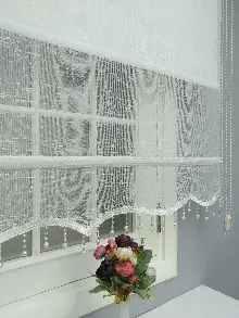 Çiftli Sistem Tül Ve Stor Perde - Keten Düz- Ekru