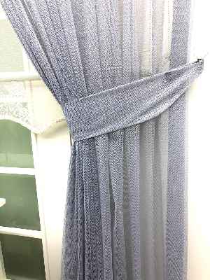 Kendinden Desenli Tül Fon Perde- Gri-füme-antrasit