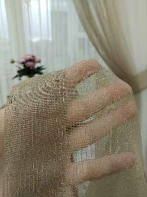 Ekru-bej Geçişli Tül Fon Perde#- Bej-ekru