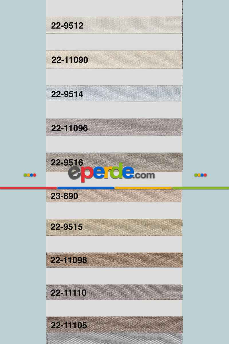 25 Farklı Renk, Bej Premium Jakar Dokuma Fon Perde