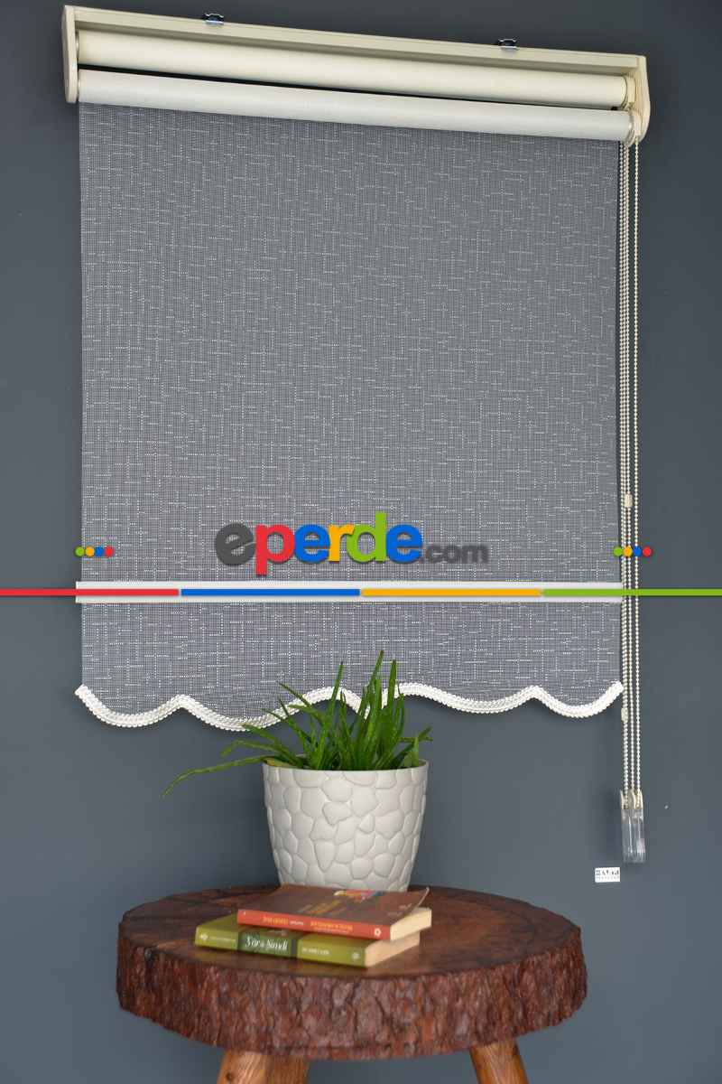 Halim Perdesan Dacuz-90 Beyaz Renk Etekli Veya Eteksiz Çift Mekanizmalı Tül Stor Perde