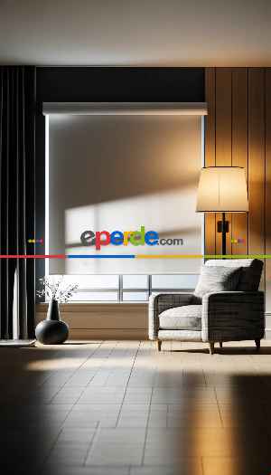 Hazır Ölçülü - Kampanyalı - Beyaz Blackout Düz %100 Karartma Stor Perde 180cm En X 195cm Boy