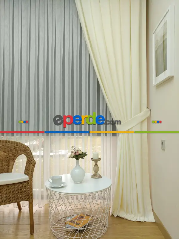 Soft Fon Perde- Krem