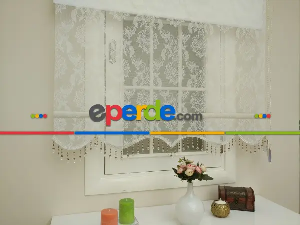 Yeni Sezon!! Çiftli Sistem Tül Ve Stor Perde- Ekru