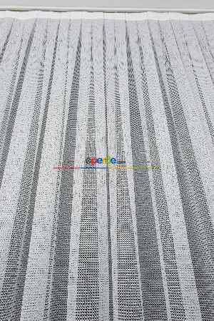 Hazır Ölçülü Eteği Dal Ağaç Desenli Örme Tül - Ekru