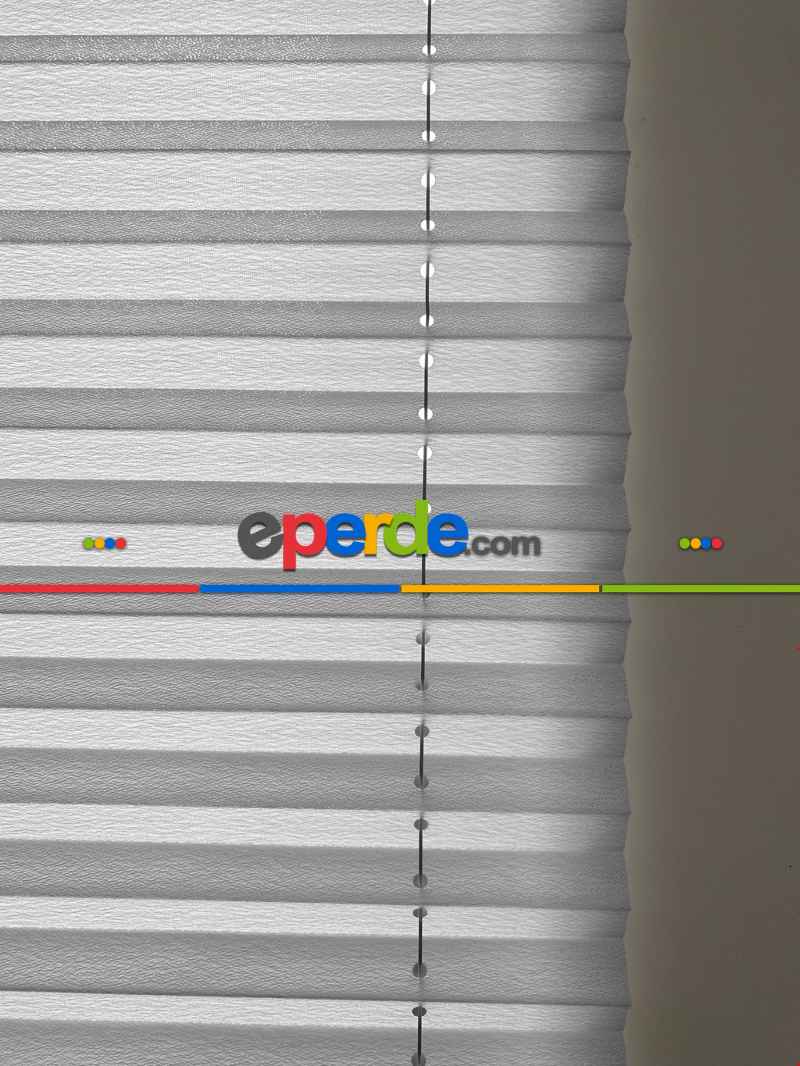 Plise Perde Açık Gri Renk