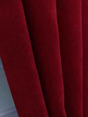 Kırmızı - Düz Fon Perde- Kırmızı