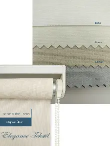 Stor Perde Panama Serisi Kalın Dokulu - Krem Gri- Gri-füme-antrasit-krem-ekru-camel