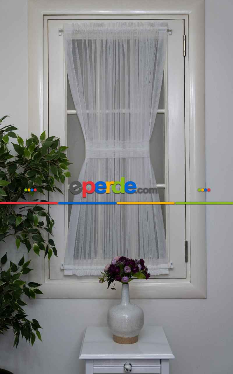 Briz Perde - Ekru Kar Tül Ütü İstemeyen Fantazi Tül