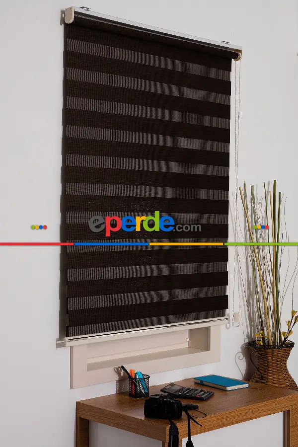 Acı Kahve Zebra Perde - Acı Kahve