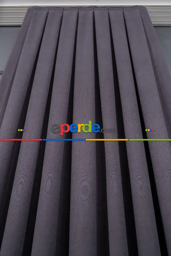 Atirasit Gri Düz Fon Perde Dökümlü Fon Perde