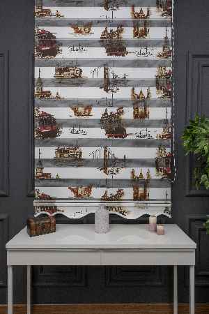 Zebra Perde- İstanbul Baskılı Zebra Perde