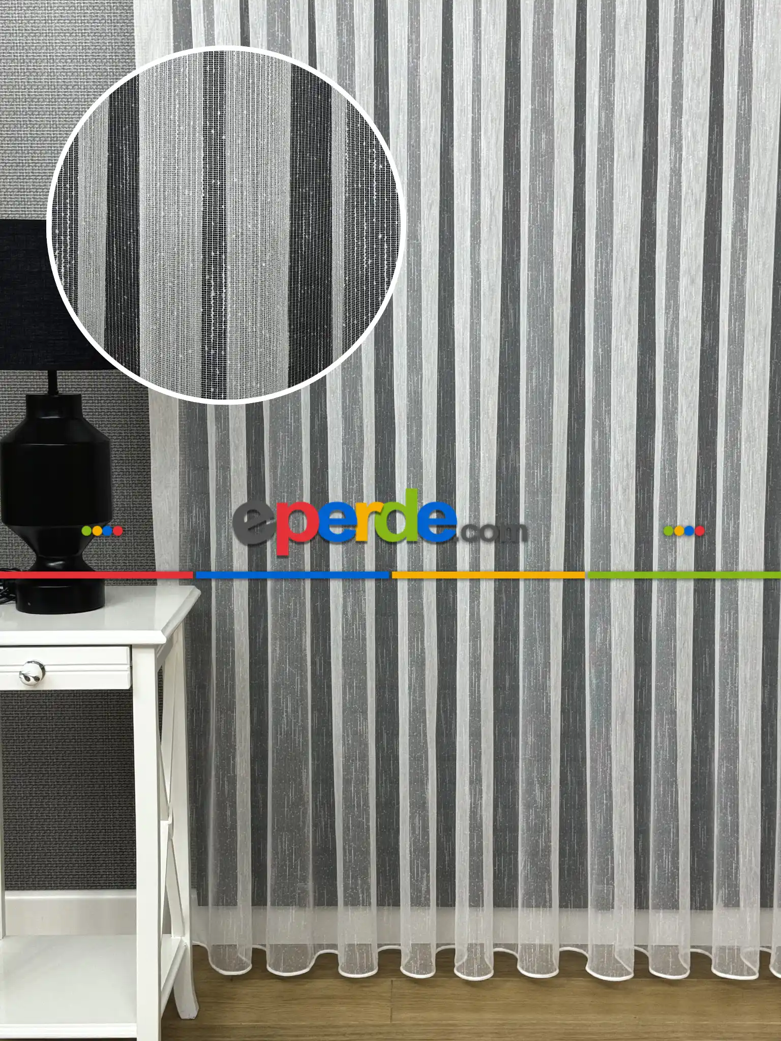 Mutfak Tül Şantuk İplikli Düz Tül - Ütü İstemez - Kurşunlu Tül