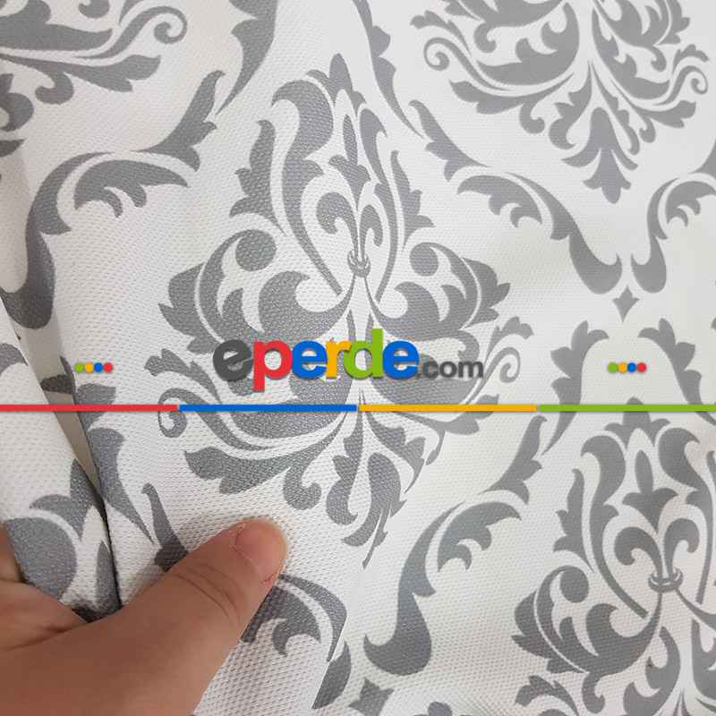 Etnik Desenli Fon Perde K415-1 Kumaşı Kalındır Duck Bezi Değildir- Sarı