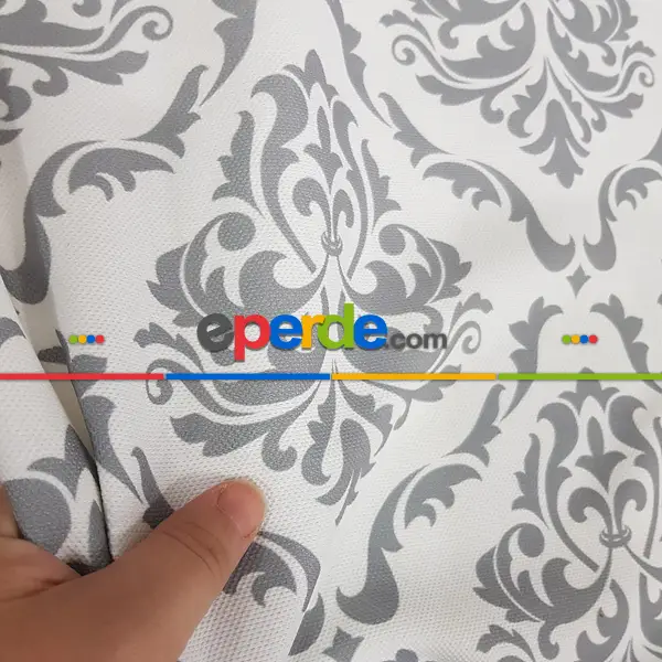 Yatak Odası - Etnik Desenli Fon Perde K415-1 Kumaşı Kalındır Duck Bezi Değildir- Sarı