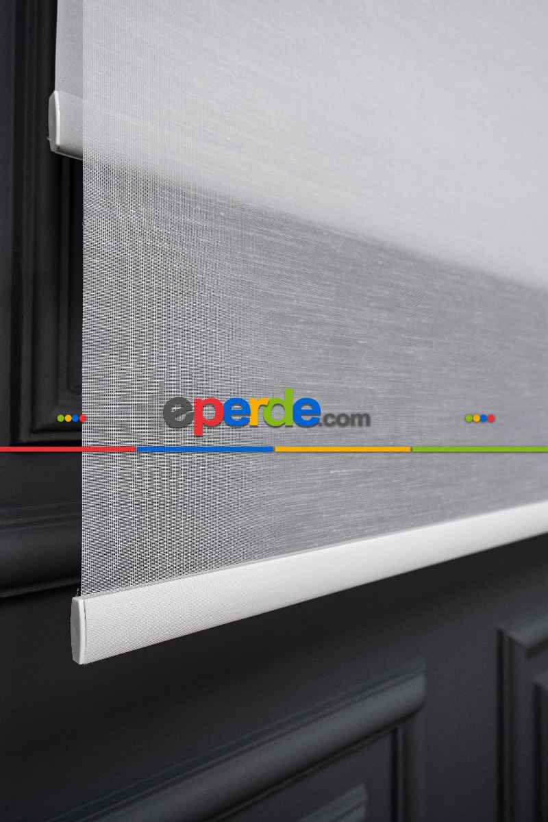 Foldet Keten Tül Ekru