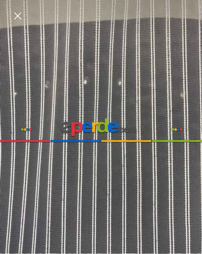 Salon Tül Perde - Simli Çizgili Makarna Tül Perde 2023 Trend Ürün Kampanya