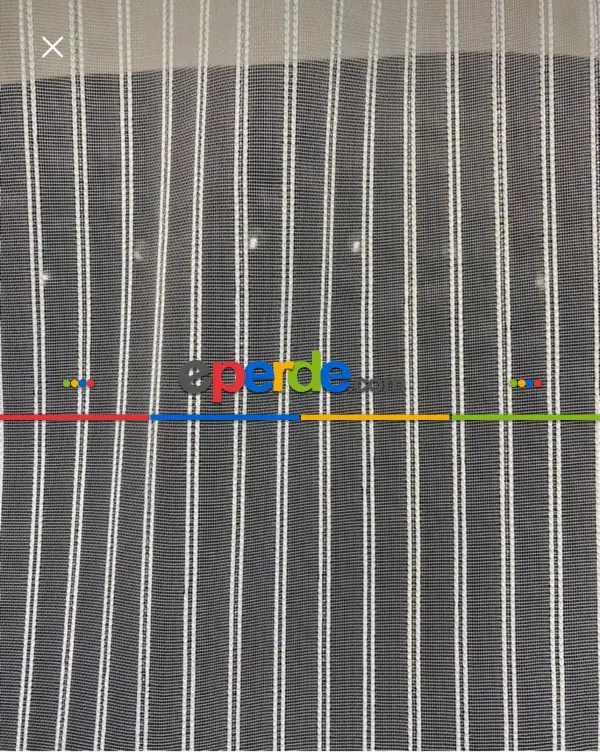 Simli Çizgili Makarna Tül Perde 2023 Trend Ürün Kampanya