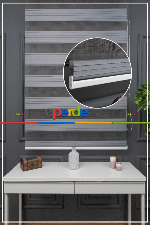 Zebra Perde - Geniş Pileli Zebra Perde