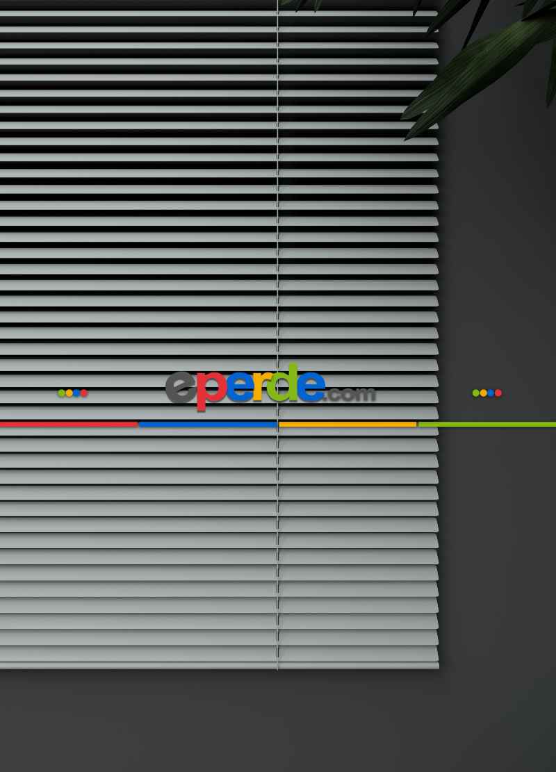 Mutfak - 1. Kalite Gri- Alüminyum Jaluzi Perde - 25mm Kalınlığında