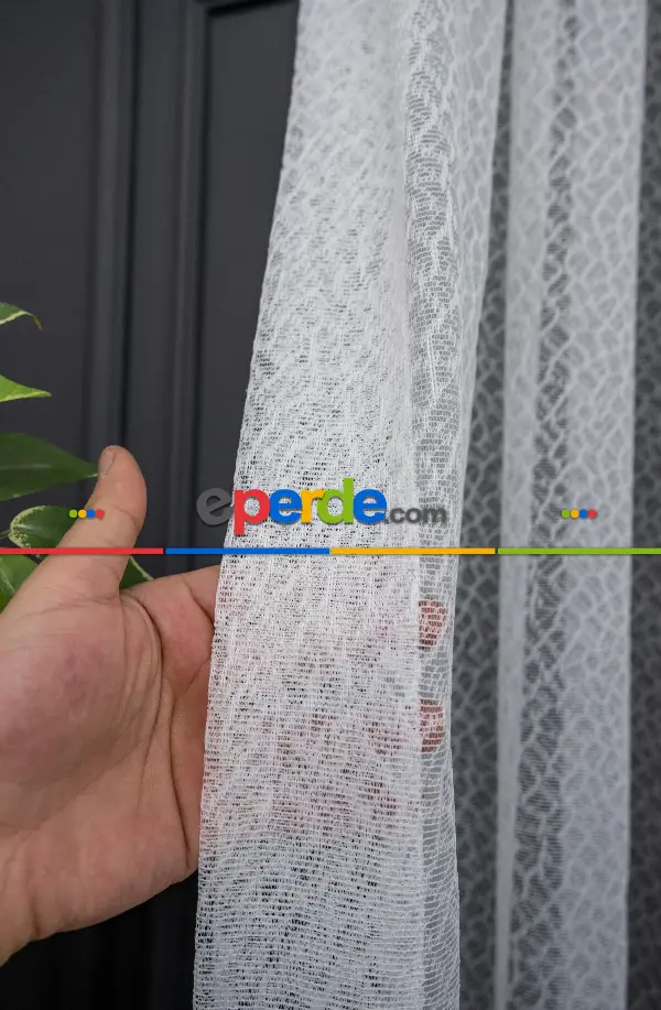 Spor Desen Fransız Dantel Tül Perde 