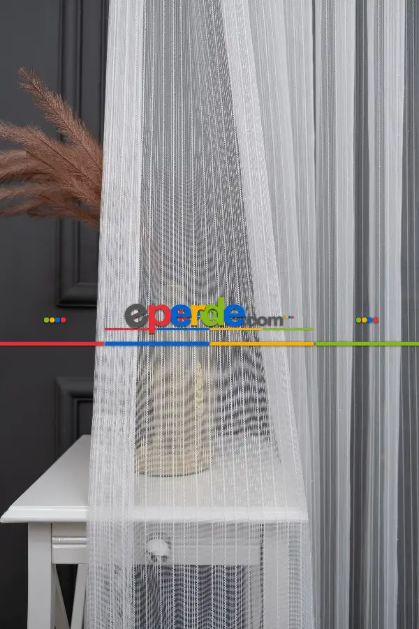 Çizgili Simli Trend Tül 1.kalite (dikim Ücreti Fiyata Dahildir.)