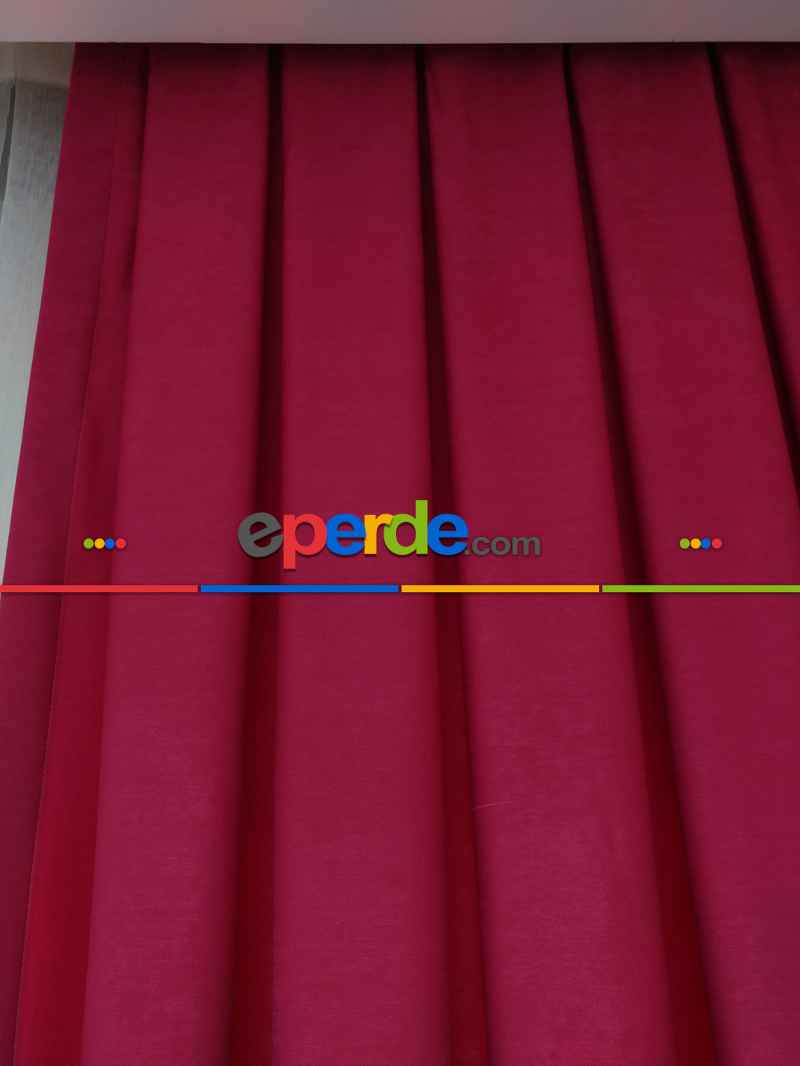 Soft Fuşya Fon Perde (180)- Fuşya