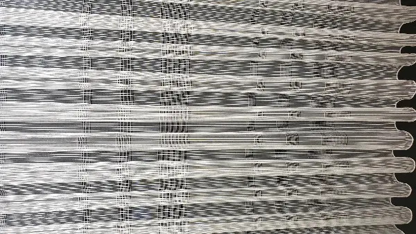 Mutfak - Yatay Çizgili Tül Ekose Tül Çizgi Tasarım Yeni Model Sade- Ekru