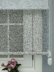 Oturma Odası - Çiftli Sistem Dantel Stor- Siyah-gri-füme-antrasit