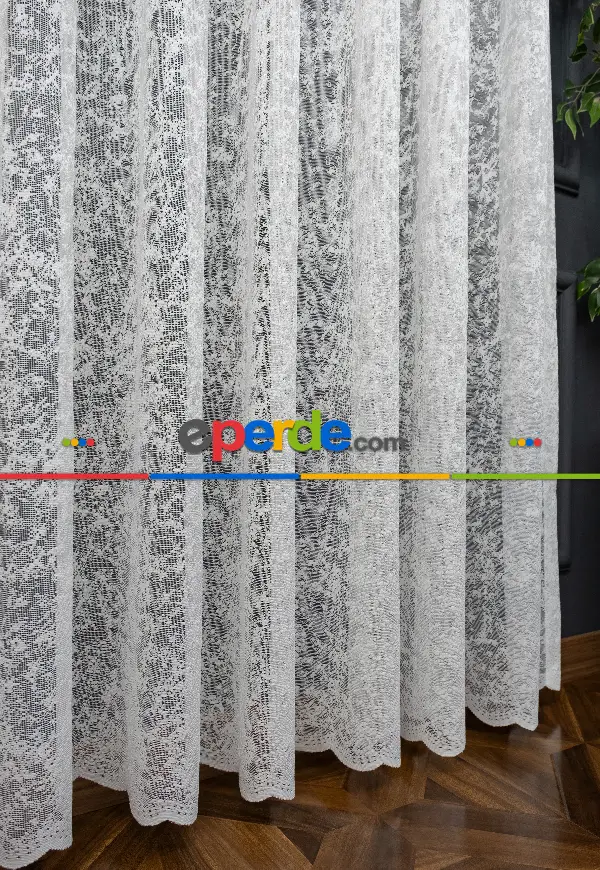 Yatak Odası - Brillant Örme Karlı Tasarım Model Tül