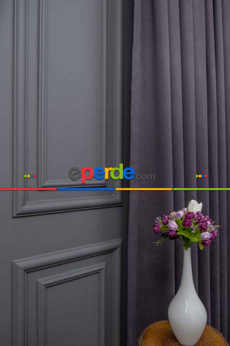 Atirasit Gri Düz Fon Perde En Dökümlü Fon Perde