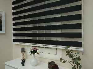 Zebra Perde - Düz Zebra Perde- Siyah