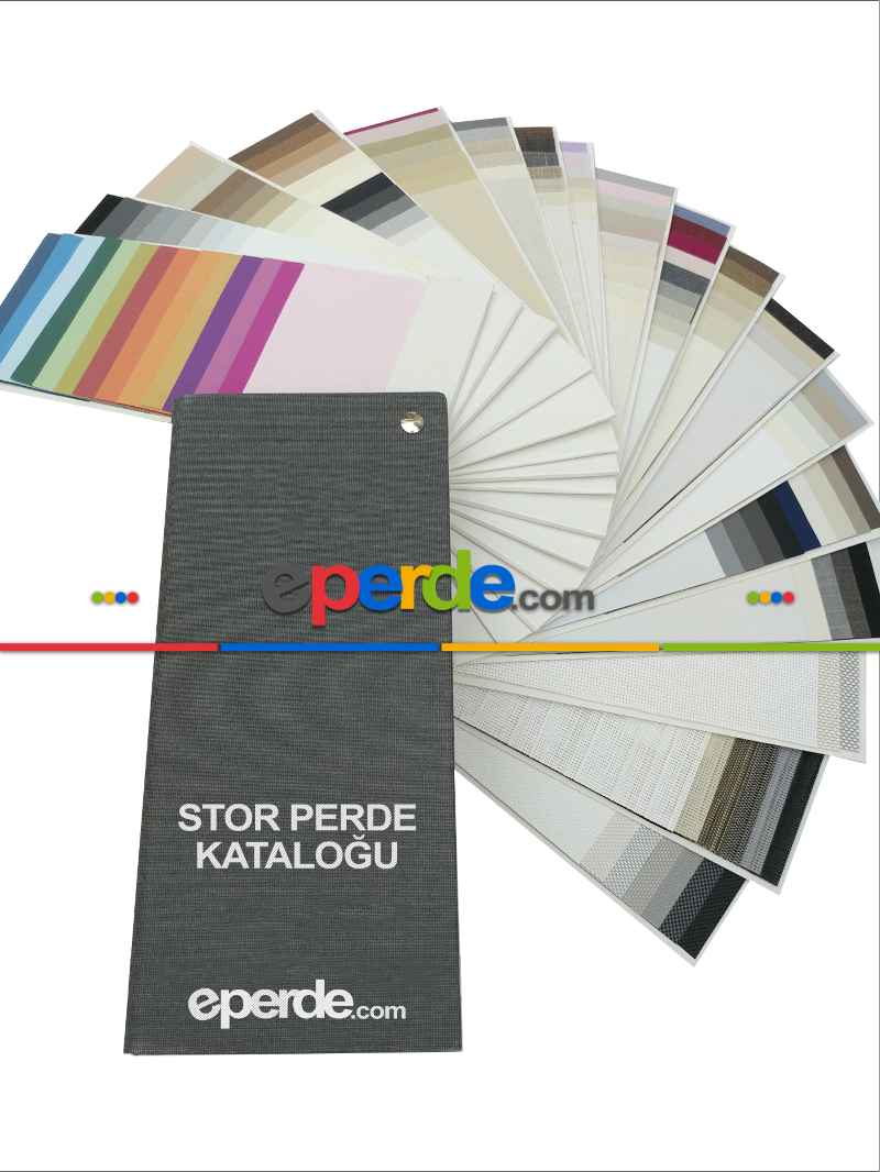 Salon Stor Perde - Düz Stor Perde Krem - Kahve - Bej - Vizon Toprak Tonları- Krem