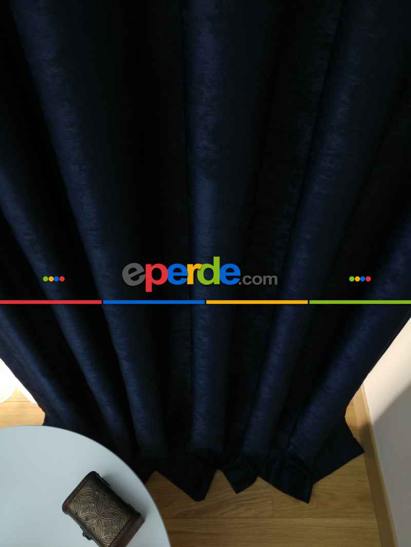 Soft Lacivert Fon Perde (180)- Lacivert