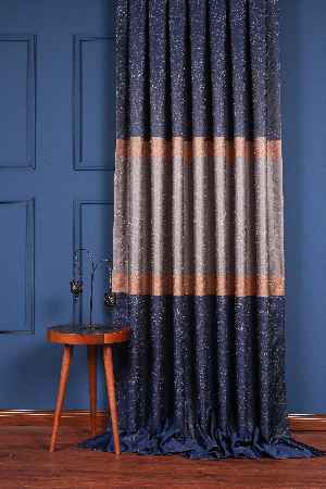 Salon - Yeni Sezon Pano Fon Perde - Lacivert- Vizyon