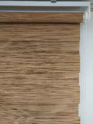 Kahve Bambu Zebra Perde 100x200cm- Kahverengi