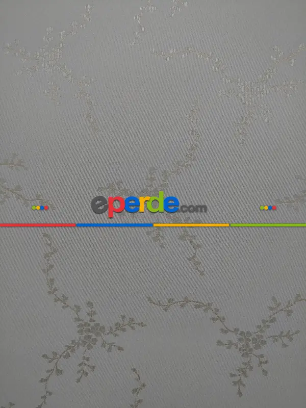 Salon Stor Perde - Gri Krem Desenli Blackout Karartma- Beyaz-krem- Çok Renkli 2