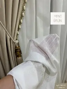 Premium Bambu Şantuklu Ağır Gramajlı 1/3 Sık Kat Pileli Ütü İstemeyen Tül Perde