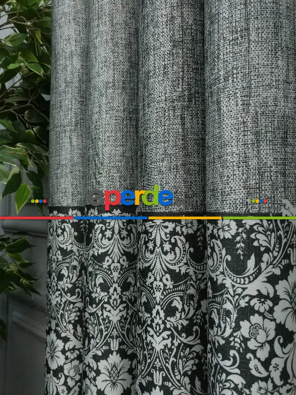 Lens Akıllı Dikey Tül Perde Antik-53- Çok Renkli 2